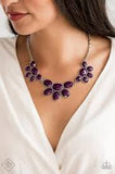Paparazzi Flair Affair- Purple and Silver Necklace with matching earrings