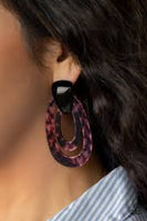 Paparazzi The HAUTE Zone - Multi - Brown Python - Acrylic Earrings - The Jewelry Box Collection 