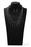 Paparazzi Retired 2017 Iconic - Zi Collection - Necklace and matching Earrings - The Jewelry Box Collection 