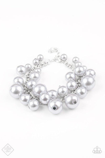 Paparazzi Glam the Expense! Silver Pearl Bracelet