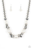 Paparazzi Hollywood Haute Spot Necklace White - The Jewelry Box Collection 