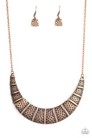 Paparazzi Metallic Mechanics - Copper Necklace