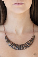 Paparazzi Metallic Mechanics - Copper Necklace