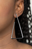 Paparazzi Go Ahead and TRI - Black Hoop Earring - The Jewelry Box Collection 
