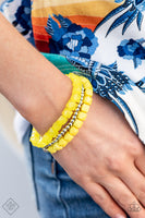 Paparazzi Vacay Vagabond - Yellow Bracelet Fashion Fix July 2020