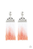 Paparazzi Rope Them In Orange Post Earring - The Jewelry Box Collection 