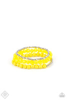 Paparazzi Vacay Vagabond - Yellow Bracelet Fashion Fix July 2020