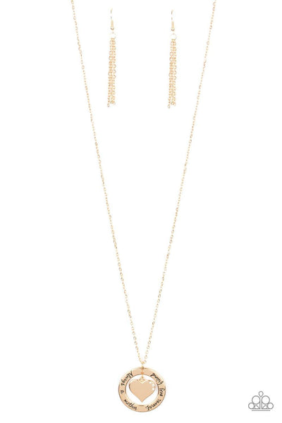 Paparazzi Always a Mother, Forever My Friend Gold Necklace - The Jewelry Box Collection 